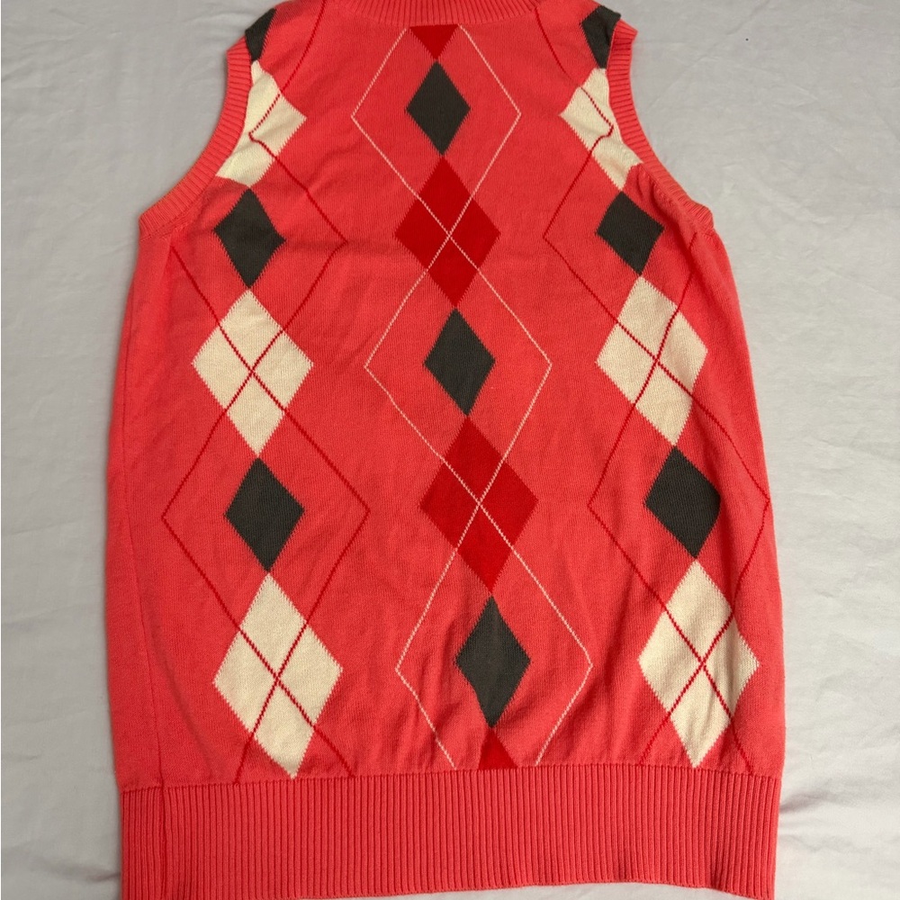 United Colors Of Benetton Coral Pink Knit Sleeveless Top